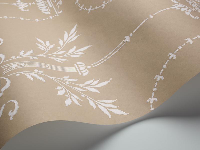 Cole and Son - Tapete Dorset Wallpaper-Tapeten-Cole & Son-Chalk on Linen S88/7027-TOJU Interior