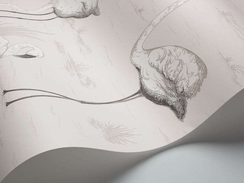 Cole and Son - Tapete Flamingos Wallpaper-Tapete-Cole & Son-Chalk & Soot 95/8046-TOJU Interior