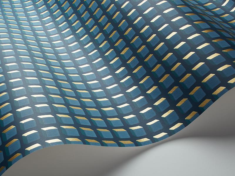 Cole and Son - Tapete Mosaic Wallpaper-Tapeten-Cole & Son-Petrol on Ink S105/3016-TOJU Interior