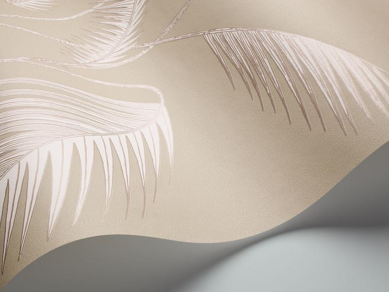 Cole and Son - Tapete Palm Leaves Wallpaper-Tapeten-Cole & Son-Cream auf Linen 66/2013-TOJU Interior