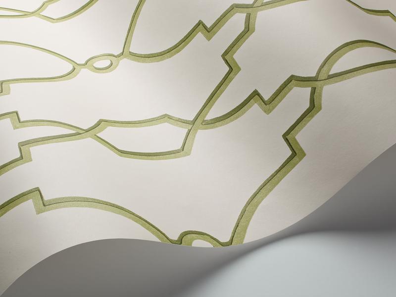 Cole and Son - Tapete Parterre Wallpaper-Tapeten-Cole & Son-Olive Green on White S99/2005-TOJU Interior