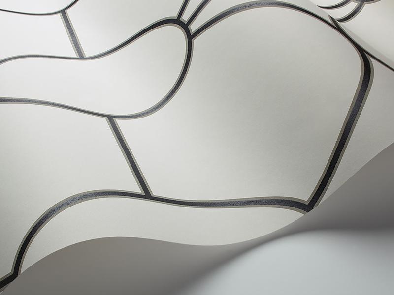 Cole and Son - Tapete Riviera Wallpaper-Tapeten-Cole & Son-Black on White S105/6026-TOJU Interior