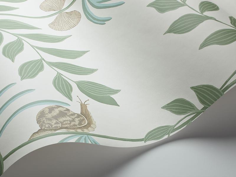 Cole and Son - Tapete Secret Garden Wallpaper-Tapeten-Cole & Son-Sage on Chalk S103/9031-TOJU Interior