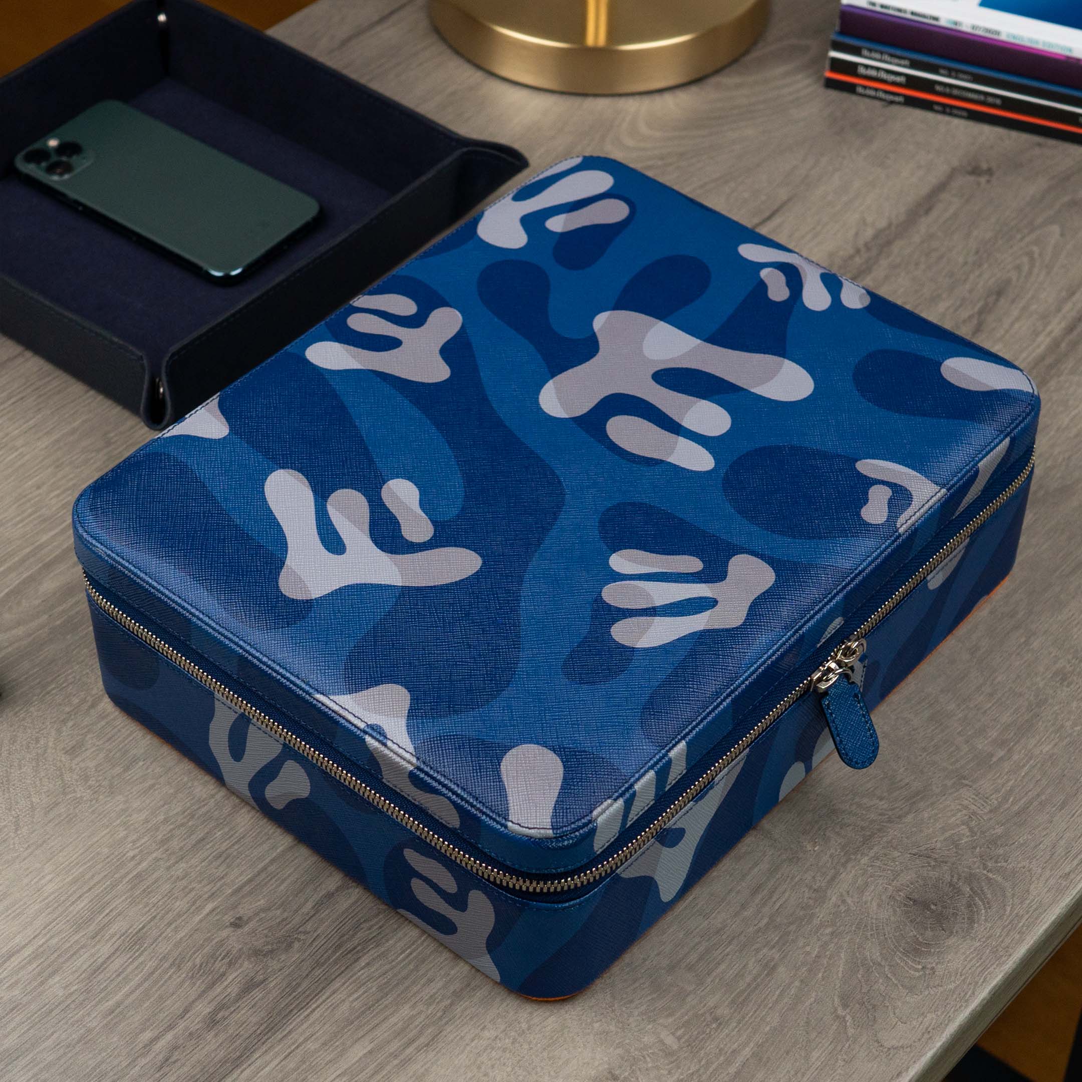IFL Watches - Blue Camo Watch Box – 10 Uhren-Uhrenbox-TOJU Interior