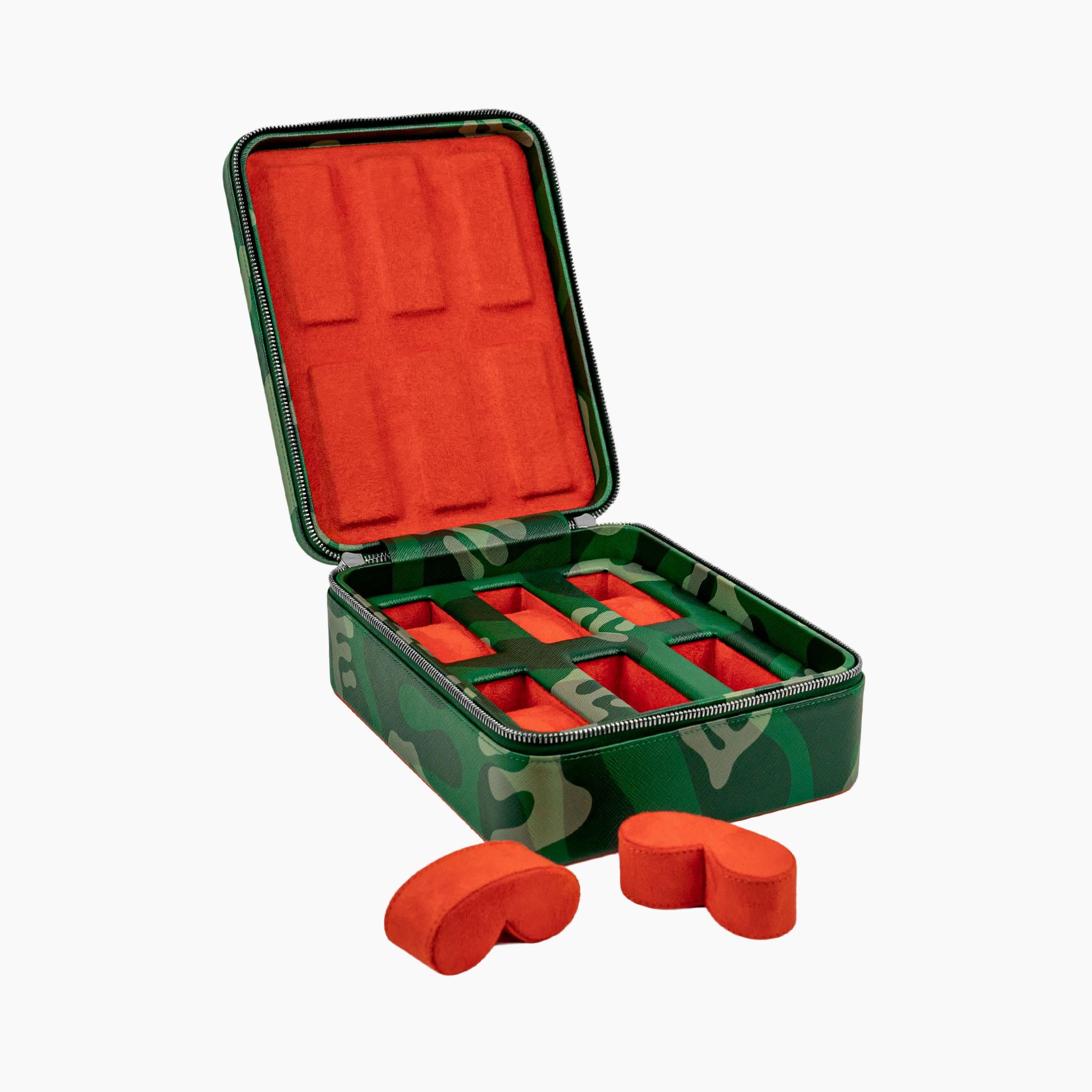 IFL Watches - Green Camo Watch Box – 6 Uhren-Uhrenbox-TOJU Interior