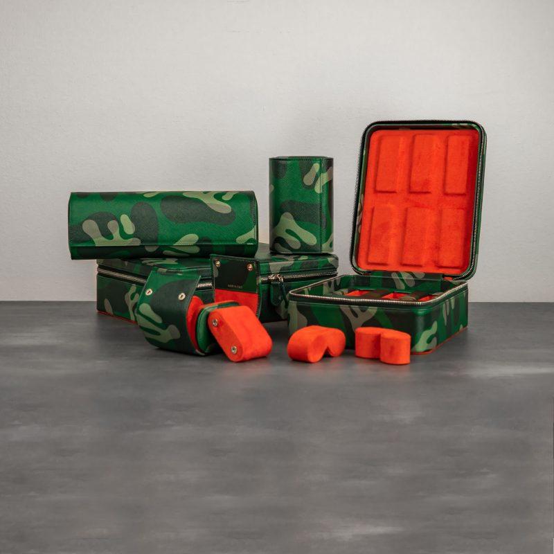 IFL Watches - Green Camo Watch Box – 6 Uhren-Uhrenbox-TOJU Interior