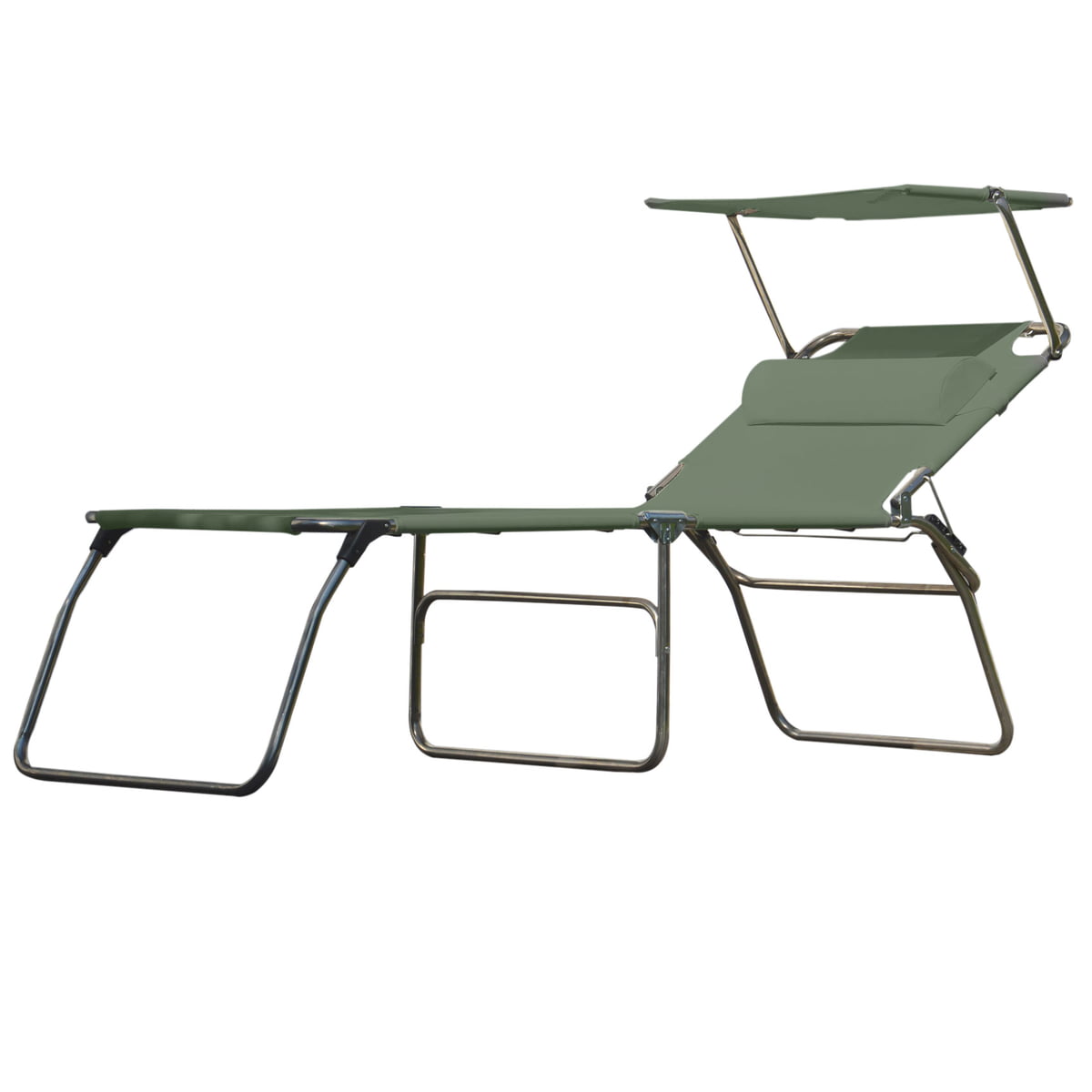 Jan Kurtz - Fiam Gartenliege Amigo Big Fifty Dreibeinliege mit Sonnendach-Gartenmöbel-Jan Kurtz-Salbei-TOJU Interior