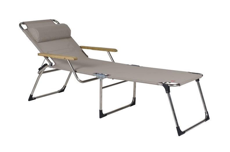 Jan Kurtz - Fiam Gartenliege Amigo Dreibeinliege mit Armlehne-Gartenmöbel-Jan Kurtz-Taupe-TOJU Interior