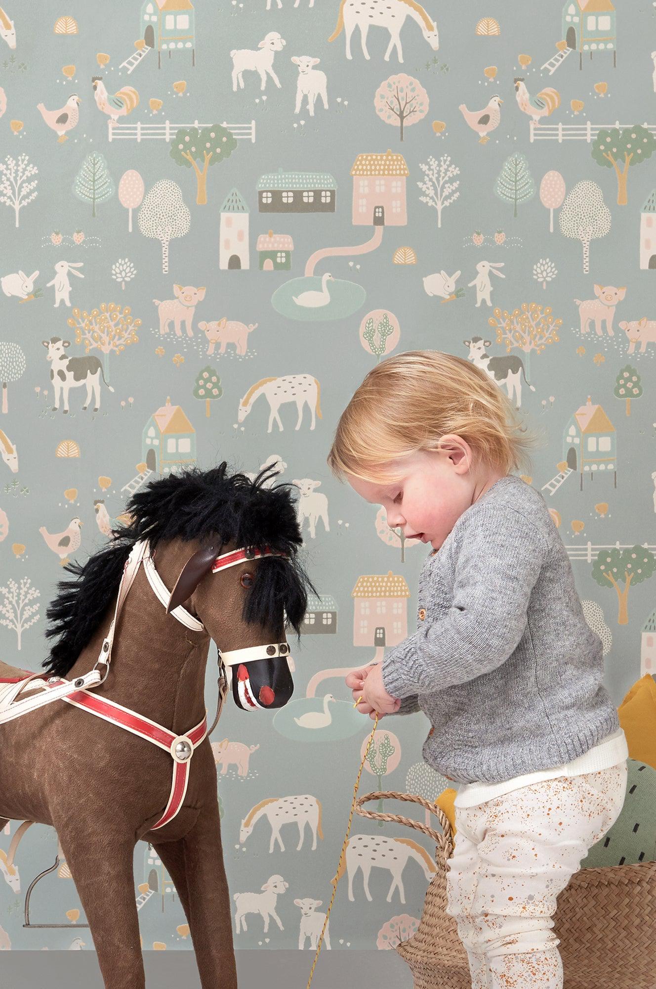 Majvillan - Tapete My Farm-Tapeten-Majvillan-TOJU Interior