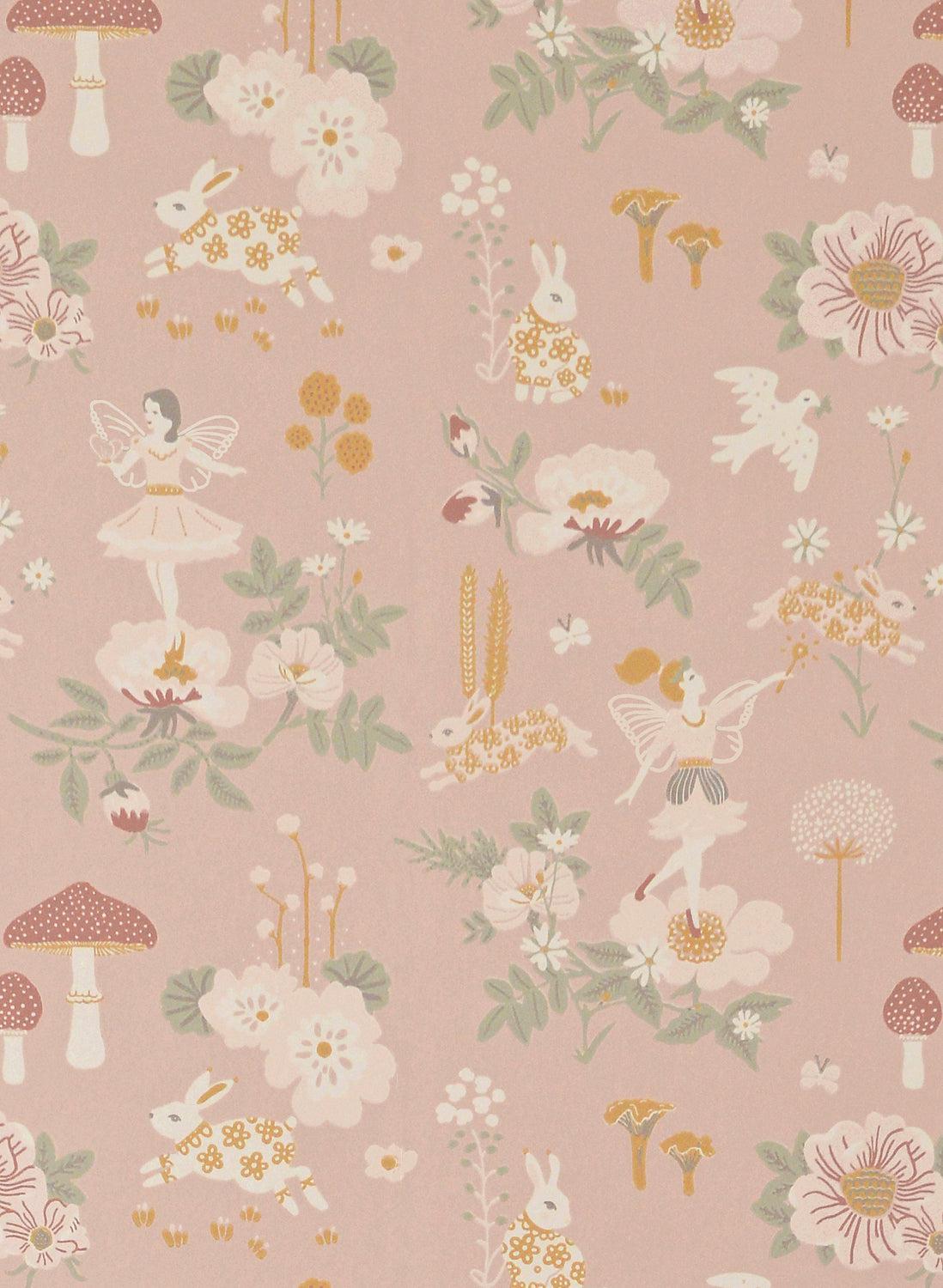 Majvillan - Tapete Old Garden-Tapeten-Majvillan-Dusty Rose-TOJU Interior