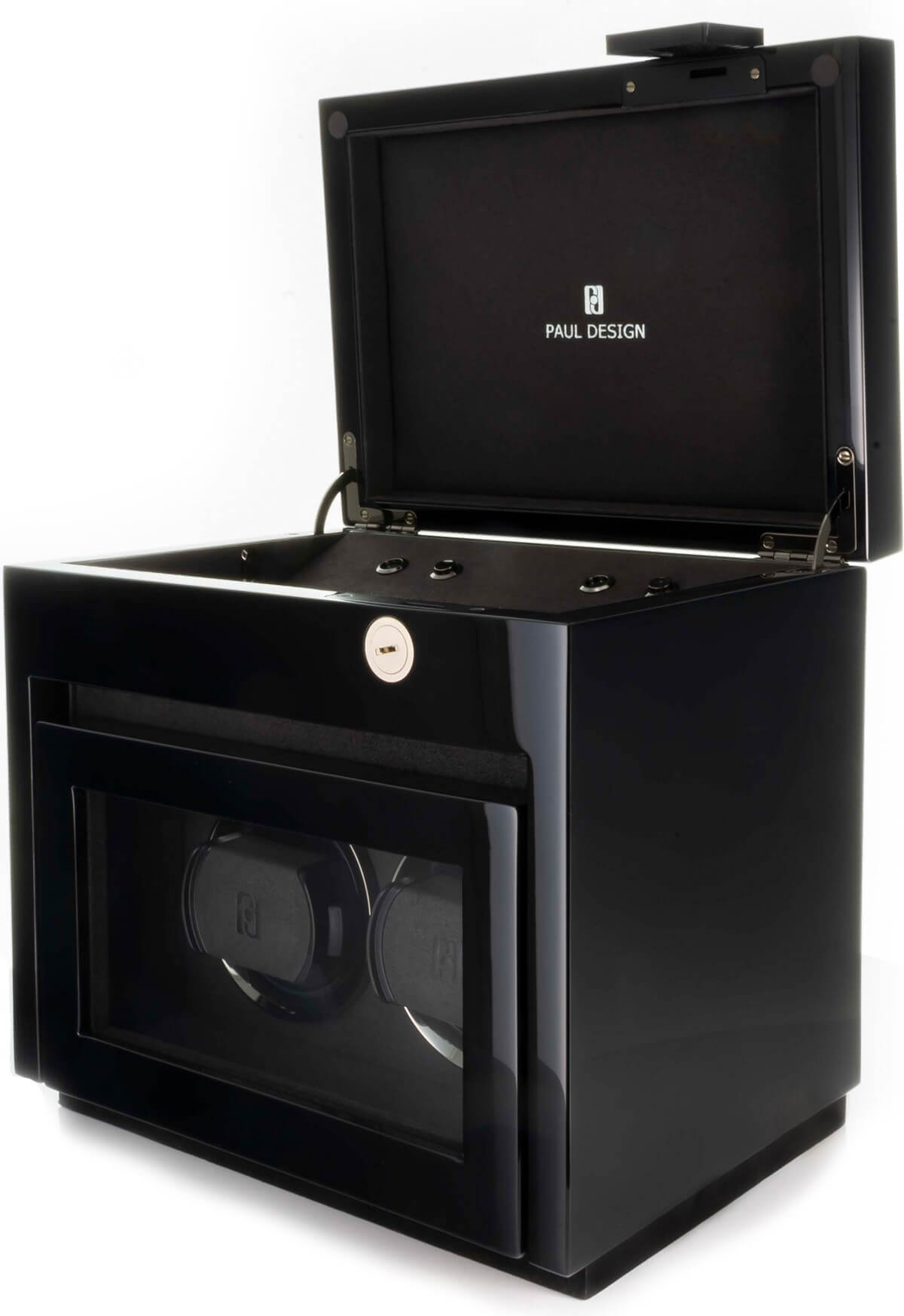 Paul Design - Uhrenbeweger Gentlemen 2+3-Paul Design-Schwarz glänzend-TOJU Interior -20067