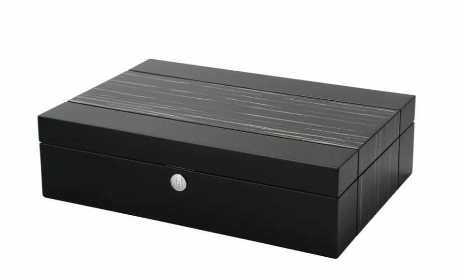 Paul Design - Uhrenbox Gentlemen 10-Uhrenbox-Paul Design-Black Shadow-TOJU Interior -20007