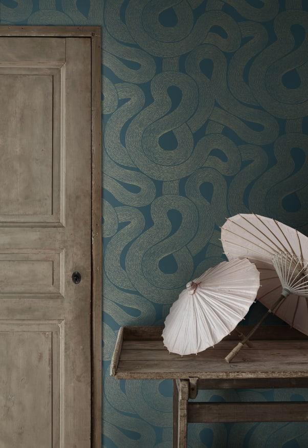 Sandberg - Tapete Zen-Sandberg-Dark Blue-TOJU Interior