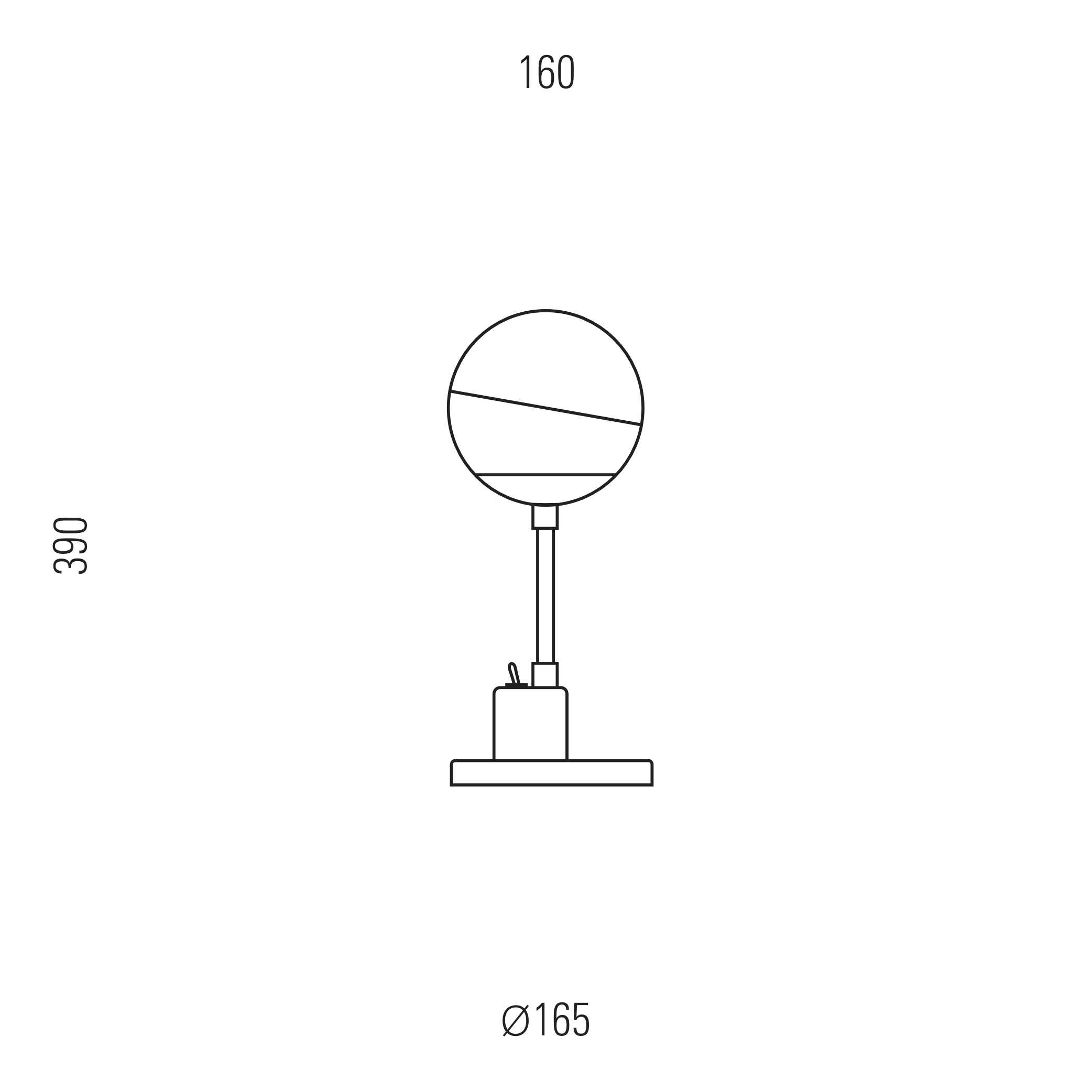 Tecnolumen - Bauhaus Tischleuchte mit Halbkugel SF 28-Tischleuchte-Tecnolumen-TOJU Interior -SF28