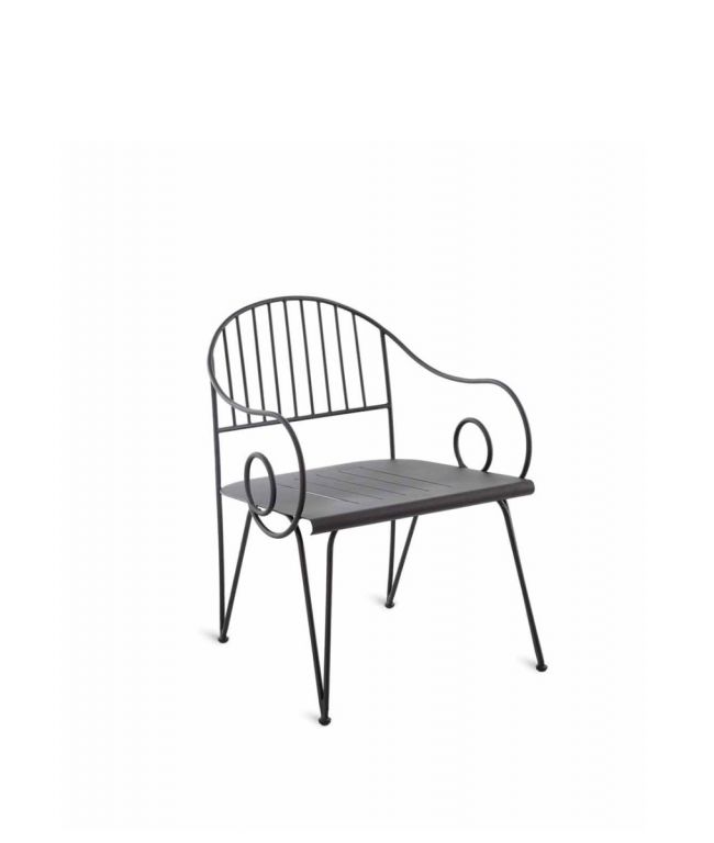 Unopiu - Armstuhl Ariete aus Eisen bronze-Stühle-Unopiu-Ohne Polster-TOJU Interior