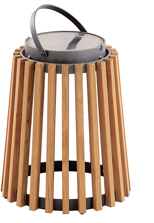 Unopiu - Bodenleuchte Solare aus Teakholz-Leuchte-Unopiu-Grafitgrau-TOJU Interior