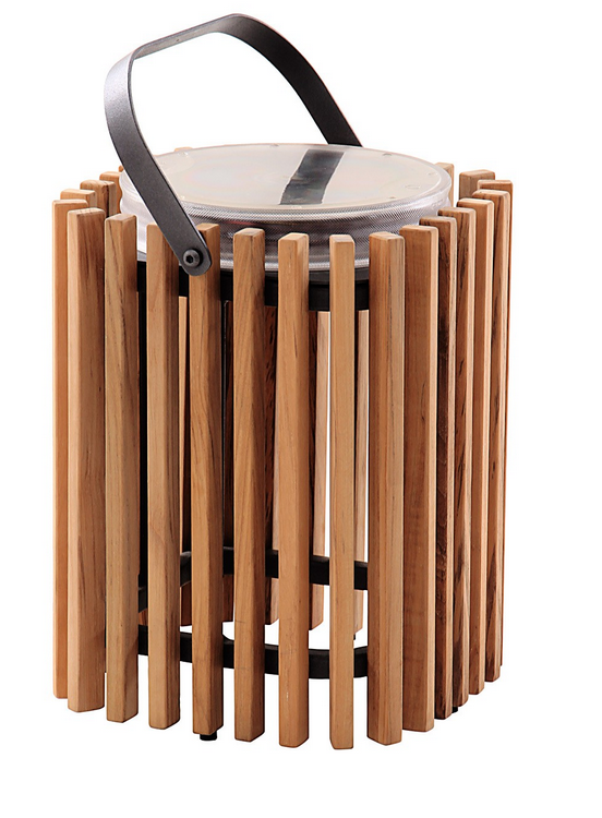 Unopiu - Bodenleuchte Solare aus Teakholz-Leuchte-Unopiu-TOJU Interior