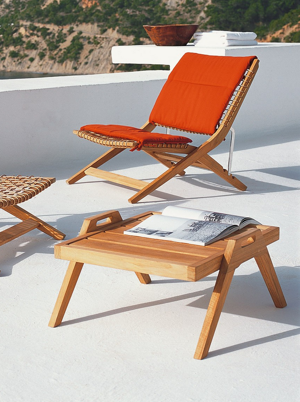 Unopiu - Gartentisch Synthesis aus Teakholz mit Griffen-Gartentisch-Unopiu-TOJU Interior