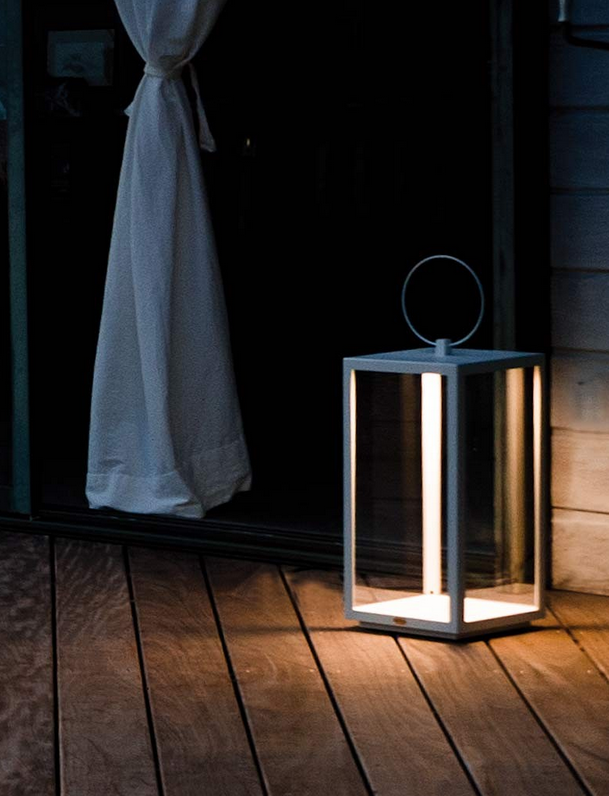 Unopiu - Laterne Oslo mit LED mit Batterie-Leuchte-Unopiu-Weiß-TOJU Interior