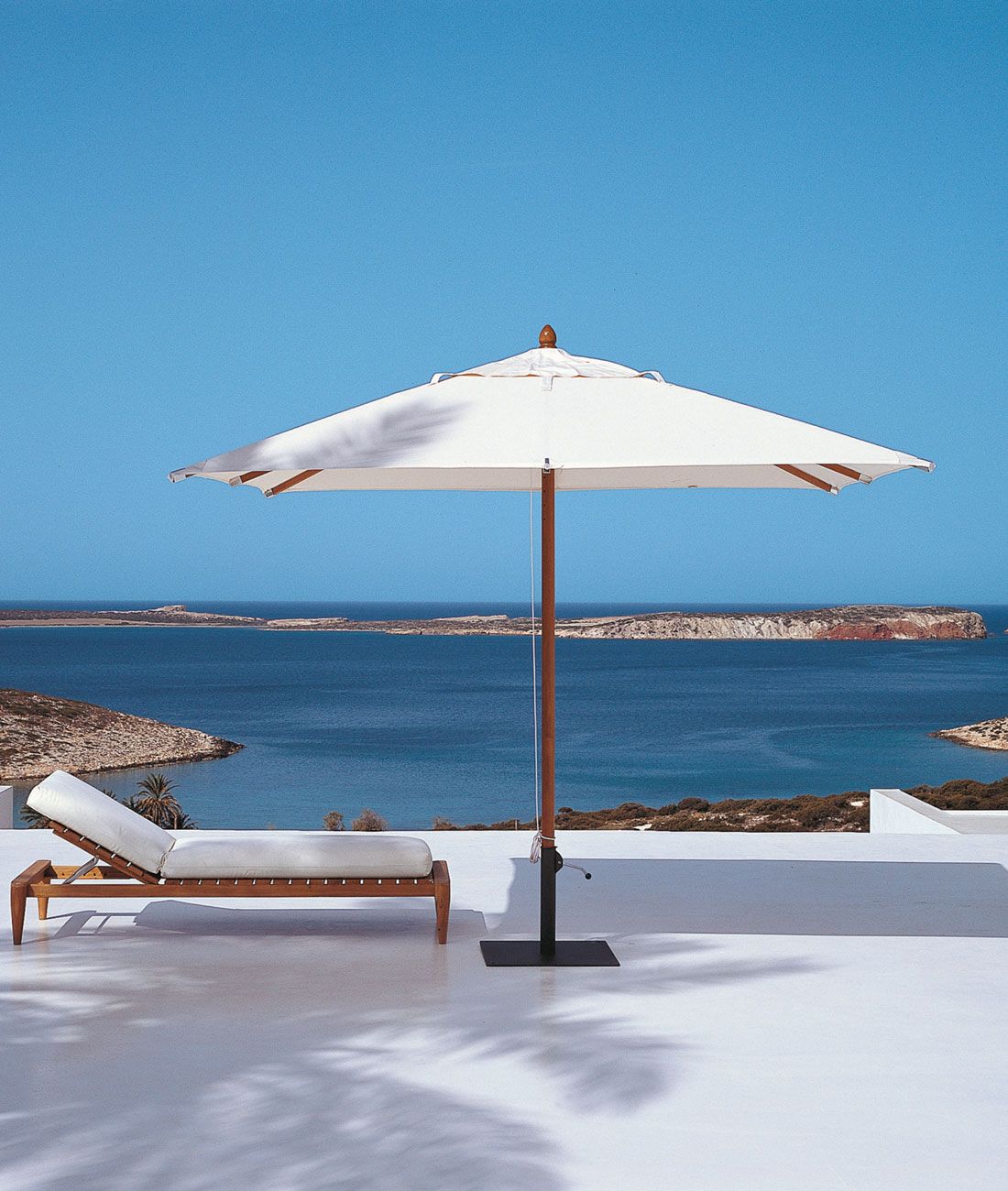 Unopiu - Quadratischer Sonnenschirm Lipari 400 x 400-Sonnenschirm-Unopiu-Naturfarben-TOJU Interior