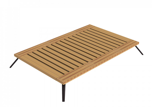 Unopiu - Rechteckiger Couchtisch Welcome aus Teakholz-Tisch-Unopiu-TOJU Interior