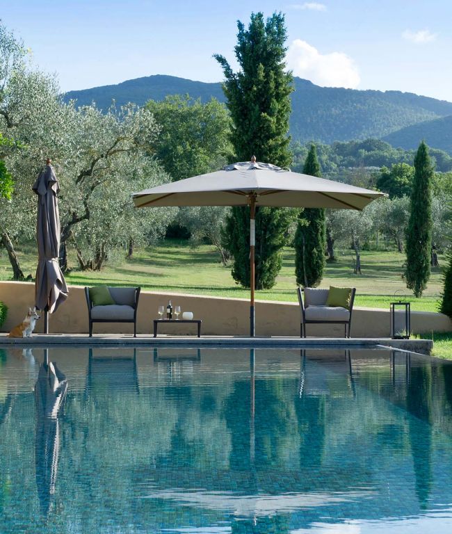 Unopiu - Runder Sonnenschirm Lipari-Sonnenschirm-Unopiu-Taubengrau-400cm-TOJU Interior