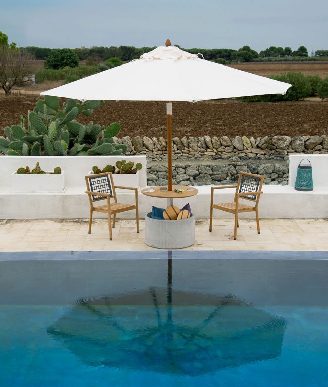 Unopiu - Sonnenschirmständer Lipari aus Beton Ø 85-Sonnenschirmständer-Unopiu-TOJU Interior