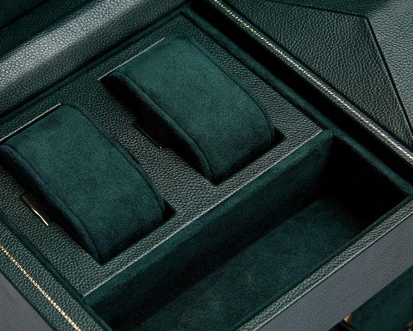 Wolf - Uhrenbeweger - British racing green Double Watch Winder-Uhrenbeweger-Wolf 1834-TOJU Interior