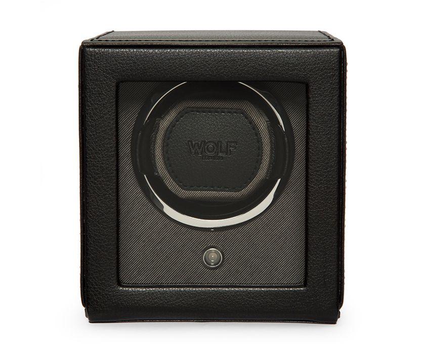 Wolf - Uhrenbeweger - Cub Winder with Cover-Uhrenbeweger-Wolf 1834-Black-TOJU Interior