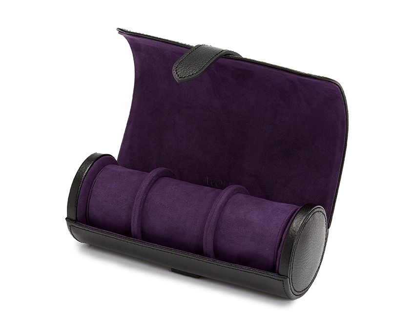 Wolf - Uhrenrolle für 3 Uhren Blake-Uhrenrolle-Wolf 1834-Black/Purple-TOJU Interior