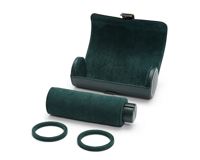 Wolf - Uhrenrolle für 3 Uhren British Racing Green-Uhrenrolle-Wolf 1834-TOJU Interior