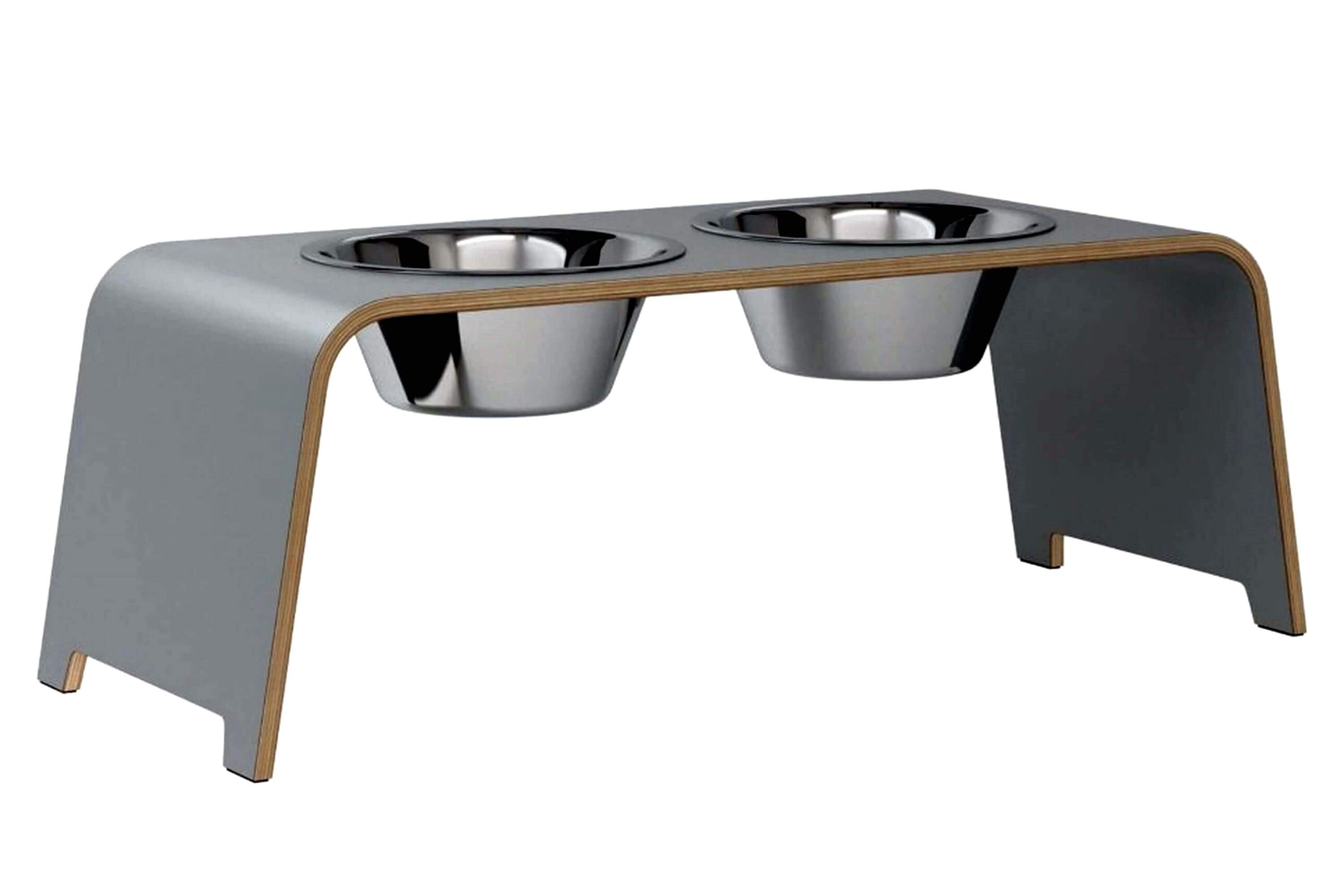 dogBar® L - HPL grau mit Edelstahl-dogBar-TOJU Interior