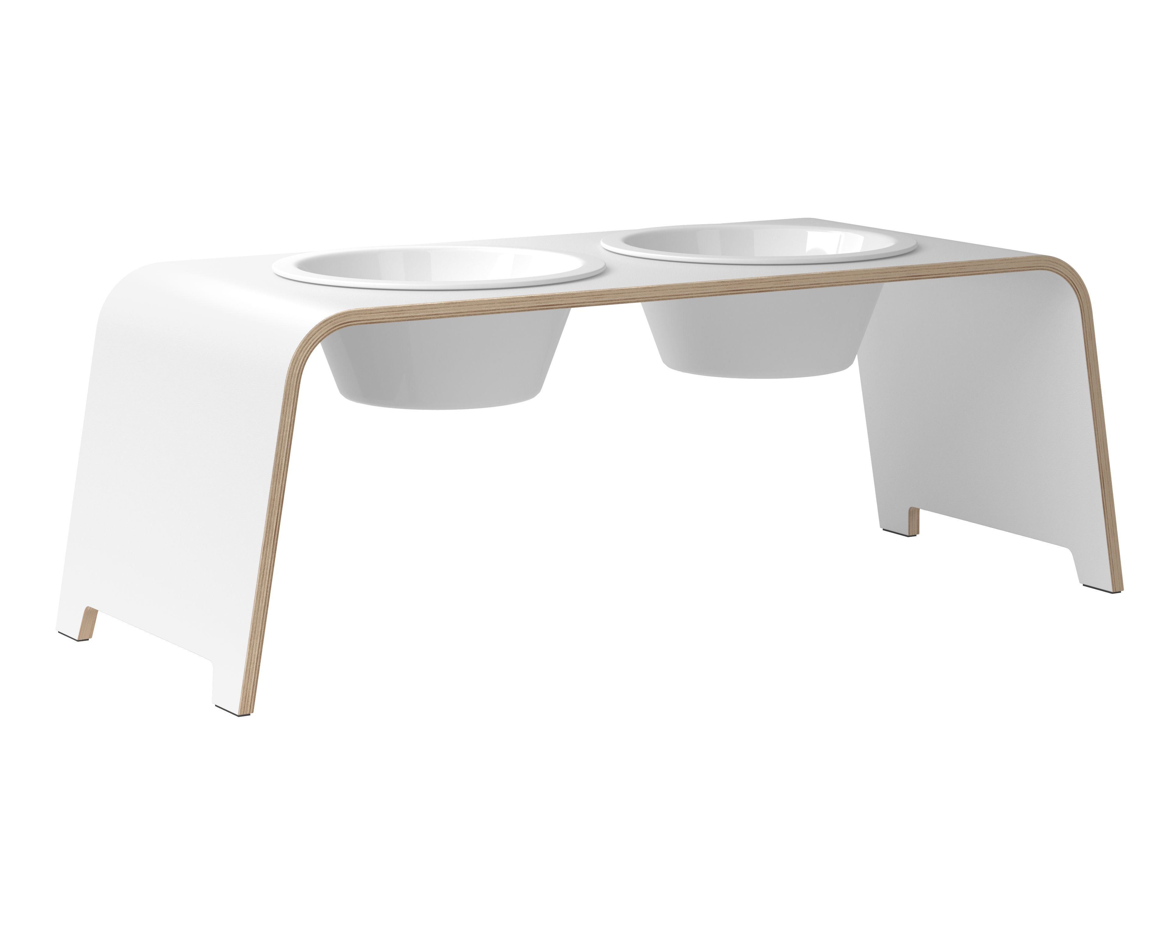 dogBar® L - HPL weiss mit Porzellan-dogBar-TOJU Interior