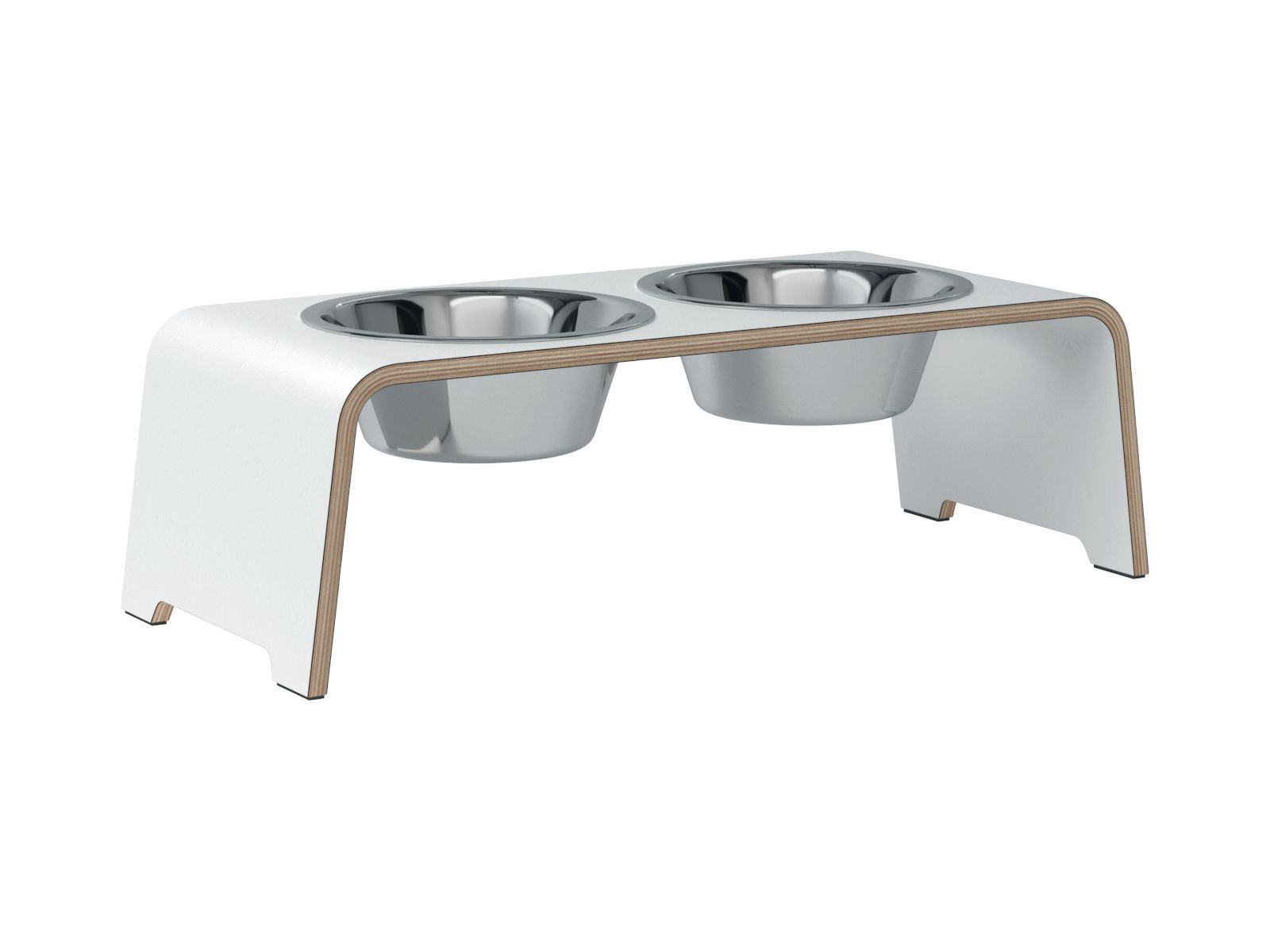 dogBar® M - HPL weiss mit Edelstahl-dogBar-TOJU Interior