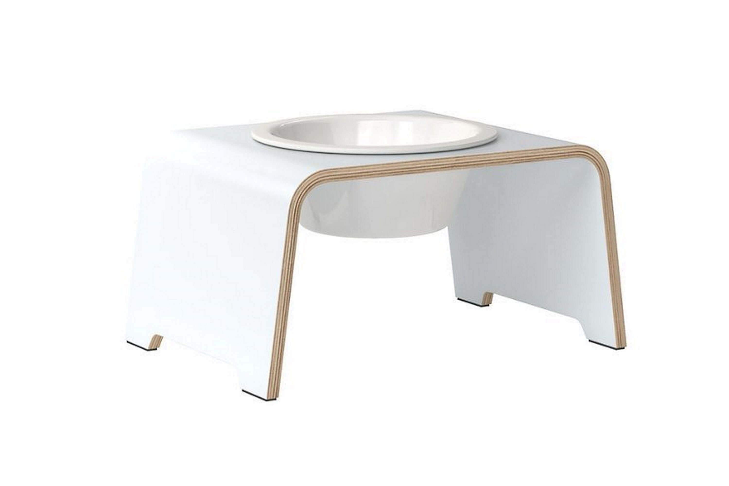 dogBar® Single M weiß mit Porzellan-dogBar-TOJU Interior