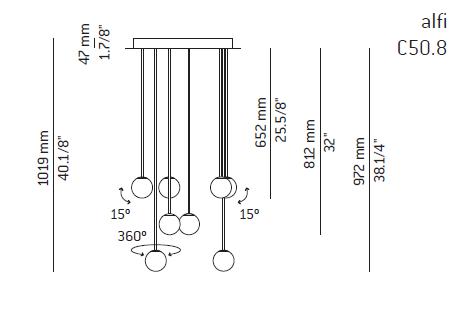Estiluz Pendelleuchte -Alfi C50.8 - TOJU Interior