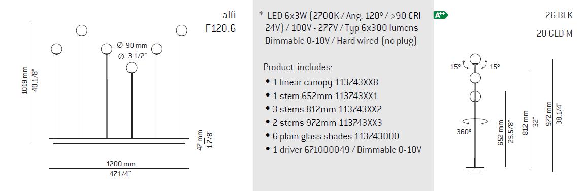 Estiluz Stehleuchte - Alfi F120.6 - TOJU Interior