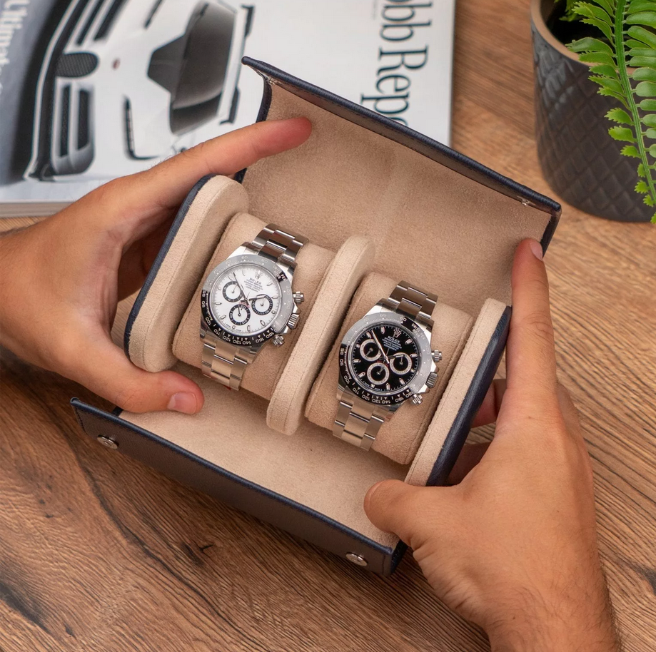 IFL Watches - Watch Roll - Blue Saffiano für 2 Uhren-IFL Watches-TOJU Interior