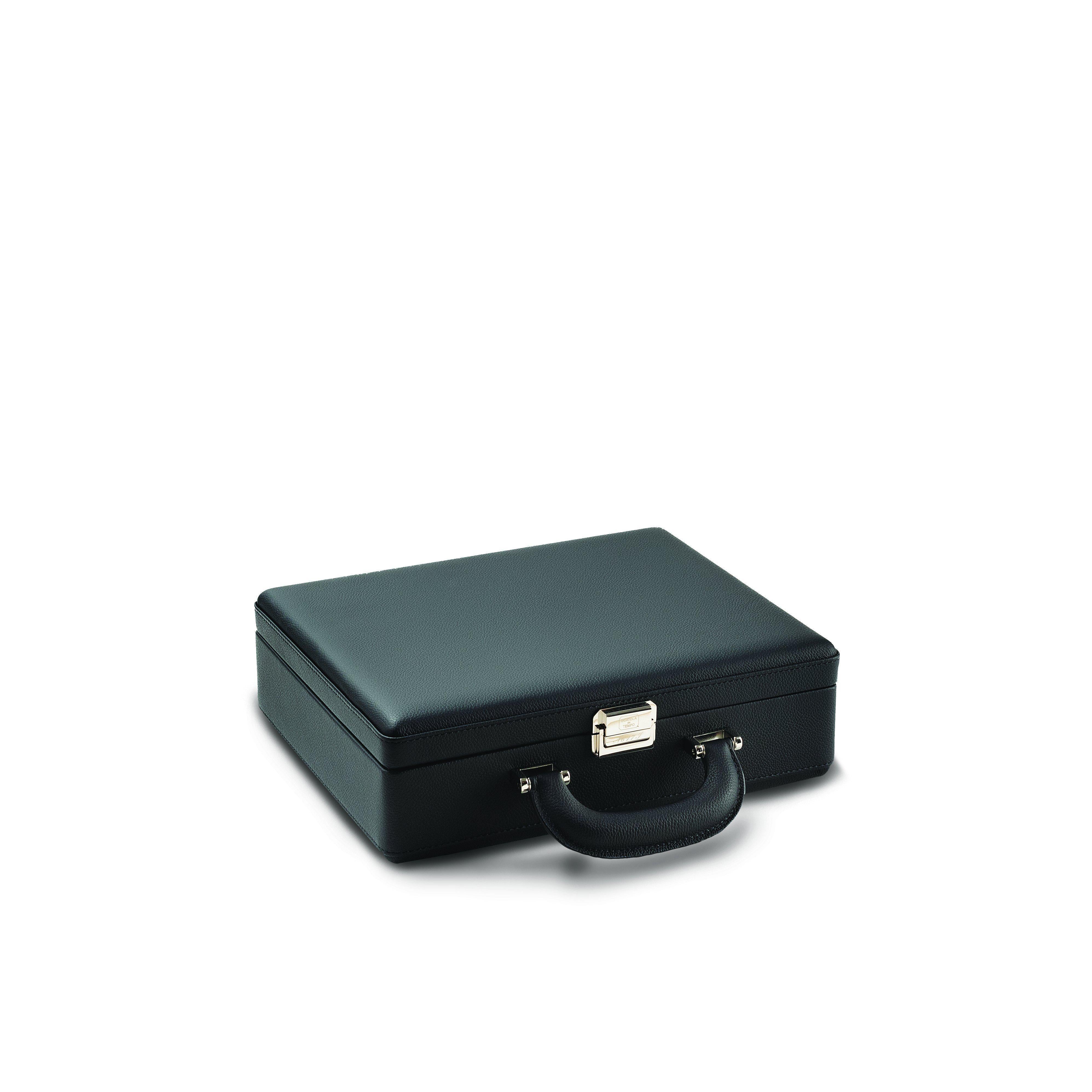 Scatola del Tempo Uhrenbox mit Griff - VALIGETTA 8 schwarz-TOJU Interior