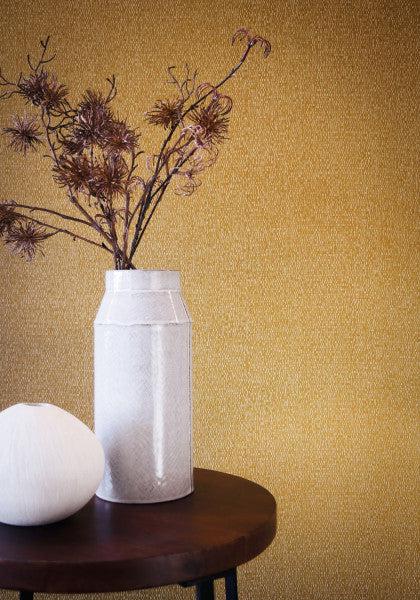 Violette Designertapete Roseau in Aubergine von Casamance
