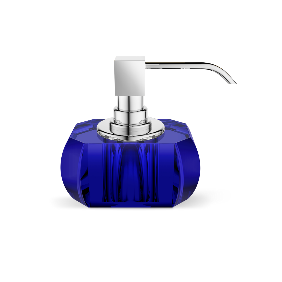 Decor Walther KRISTALL Seifenspender – Capri Blau / Chrom – Art. 0924295
