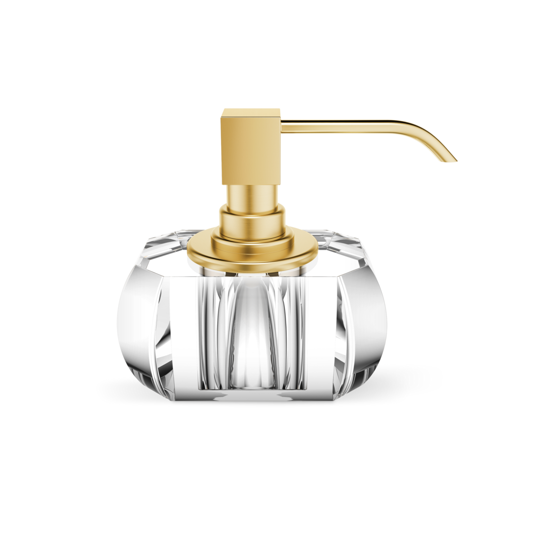Decor Walther KRISTALL Seifenspender – Kristallklar / Gold Matt 24 Karat – Art. 0933456
