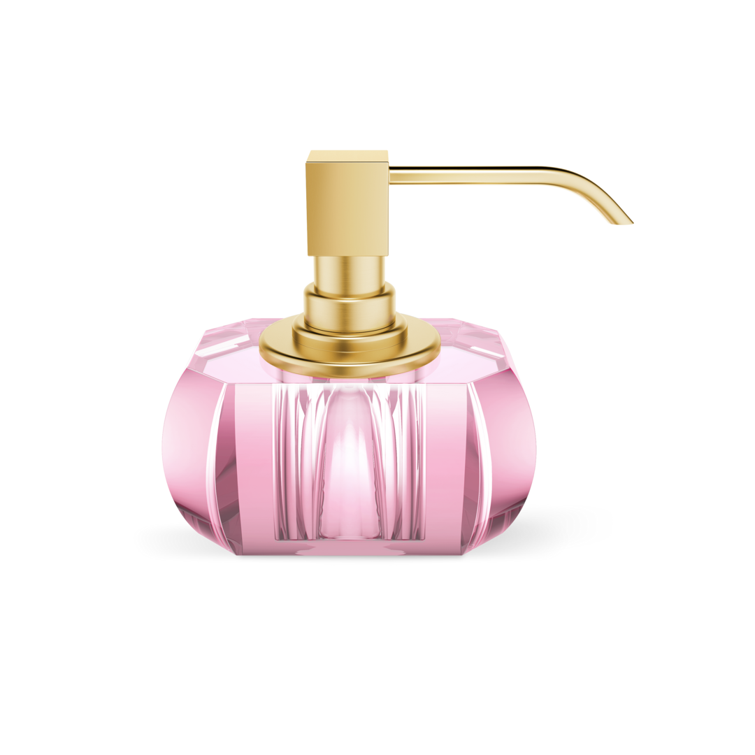 Decor Walther KRISTALL Seifenspender – Pink / Gold Matt 24 Karat – Art. 0933461
