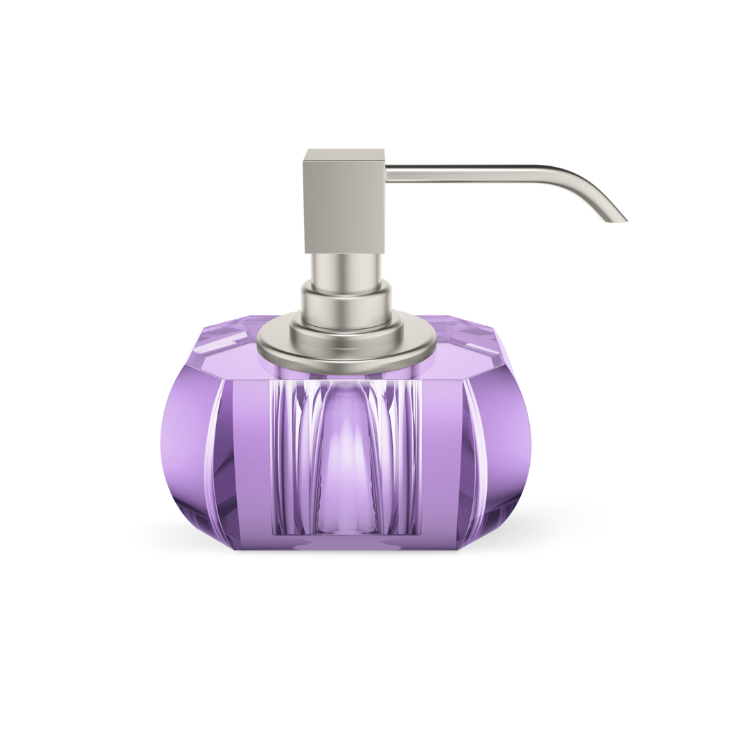 Decor Walther KRISTALL Seifenspender – Violett / Nickel Satiniert – Art. 0939180