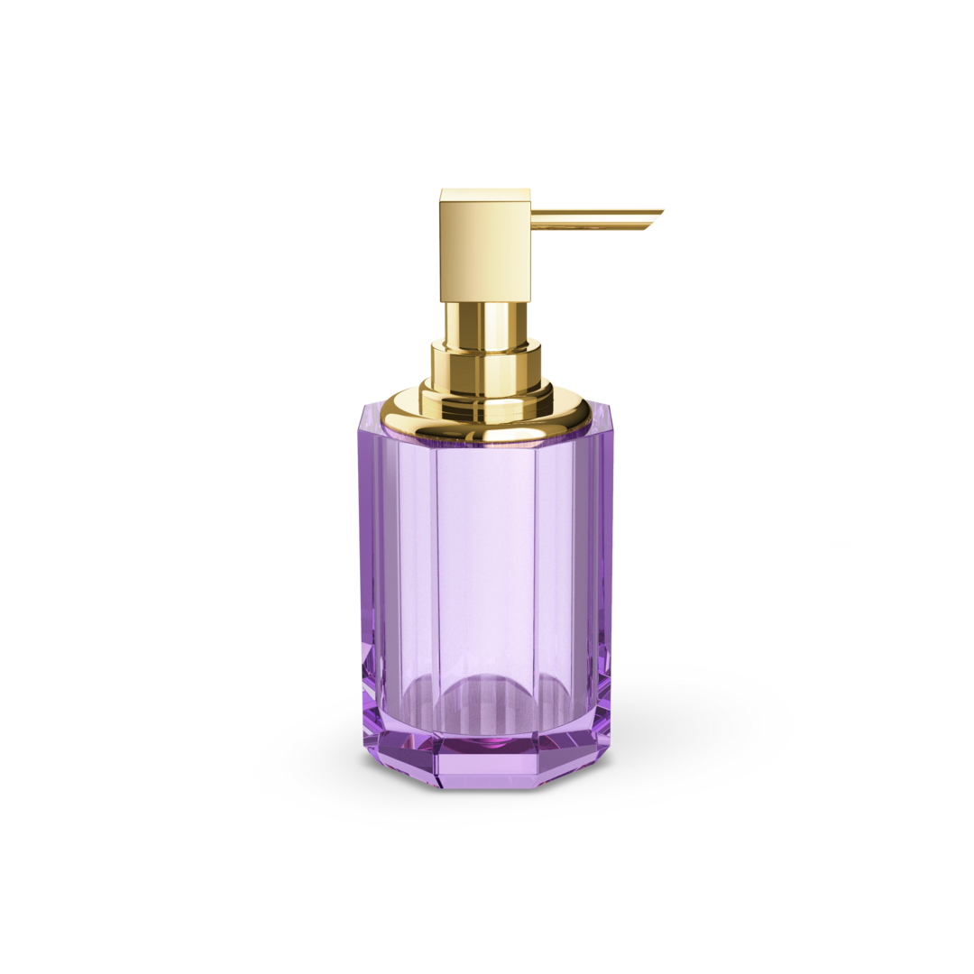 Decor Walther KR SSP 2 KRISTALL Seifenspender – Violett / Gold 24 Karat – Art. 0943580