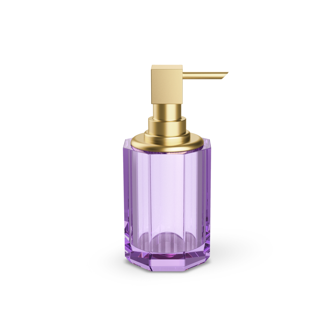 Decor Walther KR SSP 2 KRISTALL Seifenspender – Violett / Gold matt 24 Karat – Art. 0943680