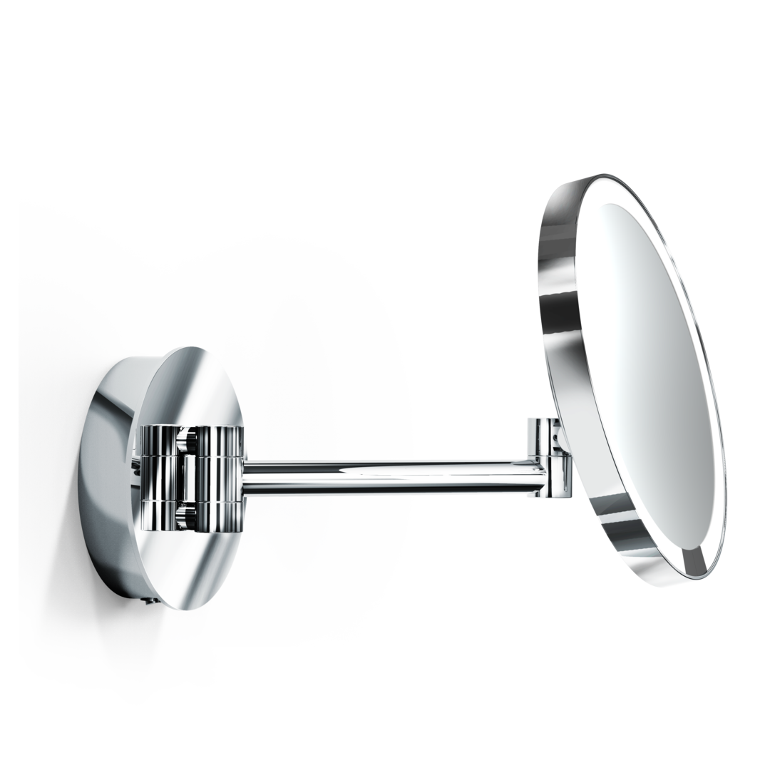 Decor Walther LOOK PLUS WD 7X LED Wandkosmetikspiegel beleuchtet – Chrom - 7-fache Vergrößerung - Direktanschluss – Art. 0125900
