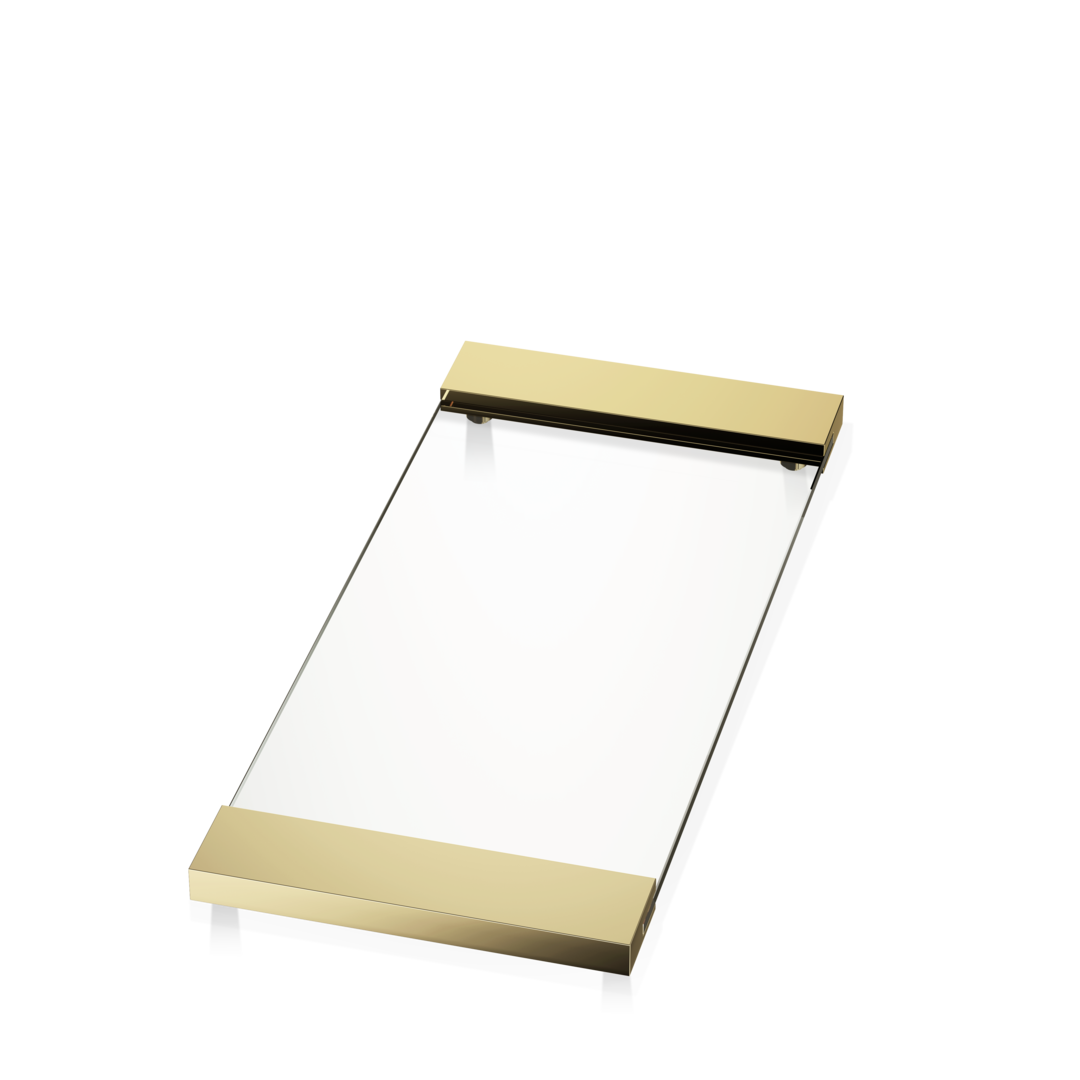 Decor Walther TAB 37 Tablett groß – Gold 24 Karat / Klarglas – Art. 0848822