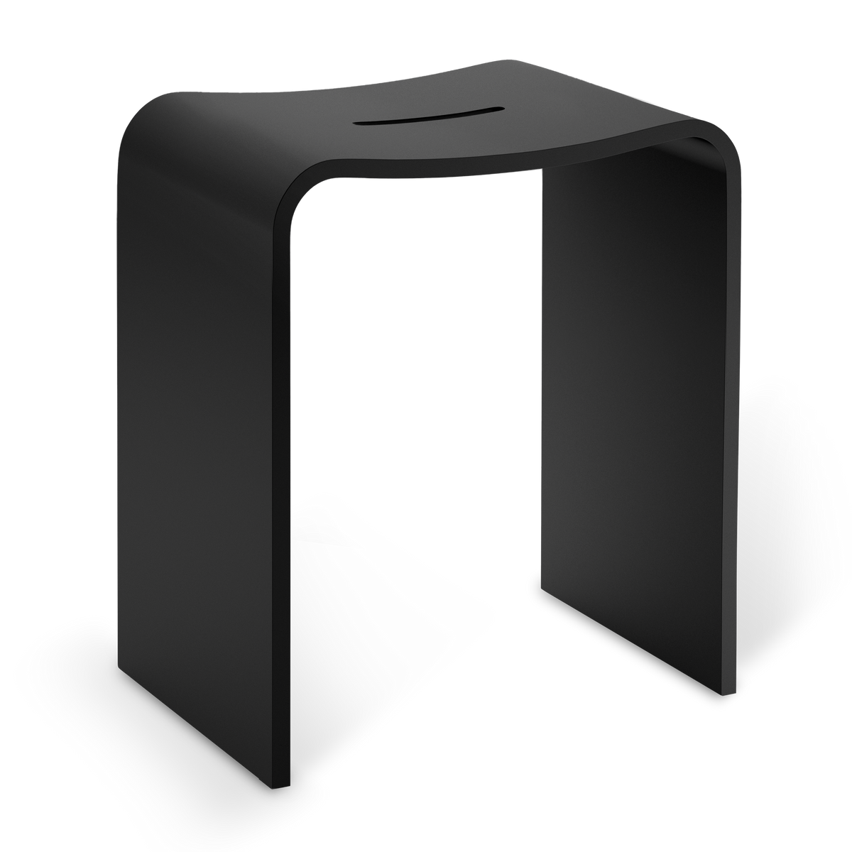 Decor Walther STONE STOOL Duschhocker – Schwarz matt – Art. 0974760
