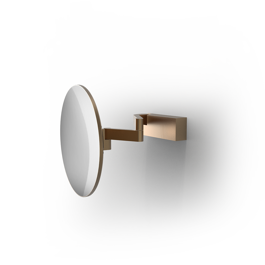 Decor Walther VISION R UNLIT 5X Wandkosmetikspiegel – Kupfer Matt PVD - 5-fache Vergrößerung – Art. 0126515